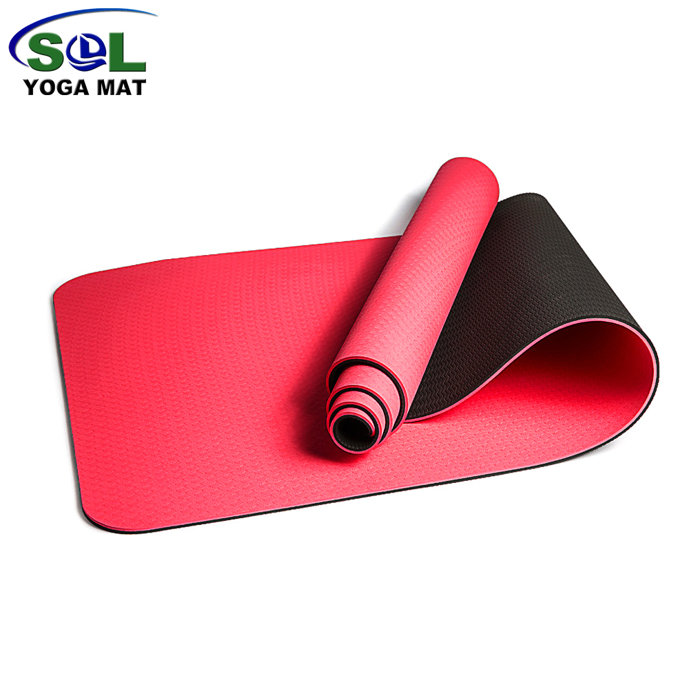 SOL manufacturer Wholesale GYM rubber Anti-slip eco friendly high quality material TPE yoga mat