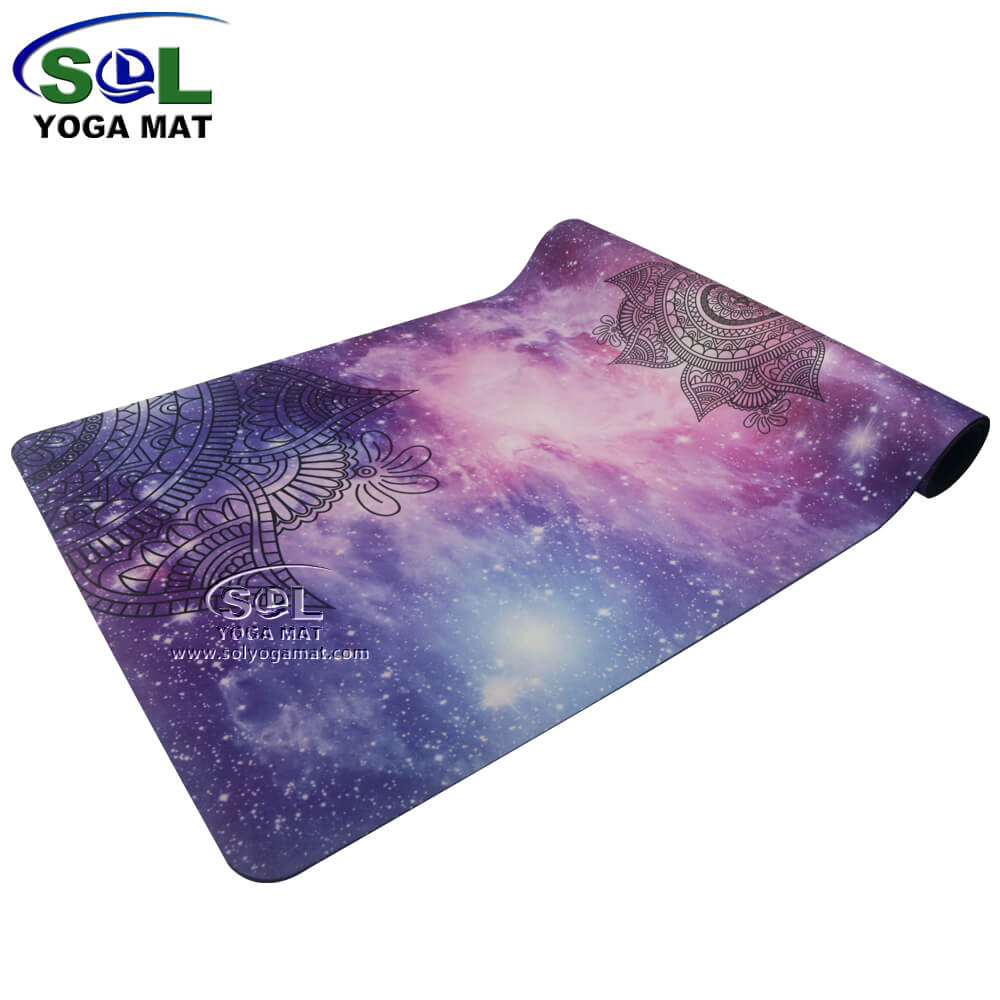 Outdoor Exercise Light Weight Natural Rubber Foldable Travel Microfiber Suede Yoga Mat 