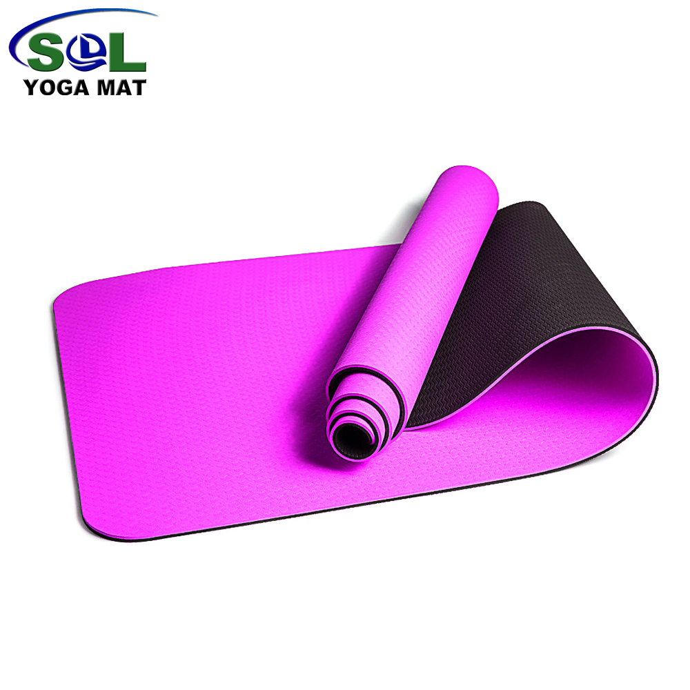 SOL Wholesale GYM Anti-slip high quality TPE Yoga Mat with customized logo