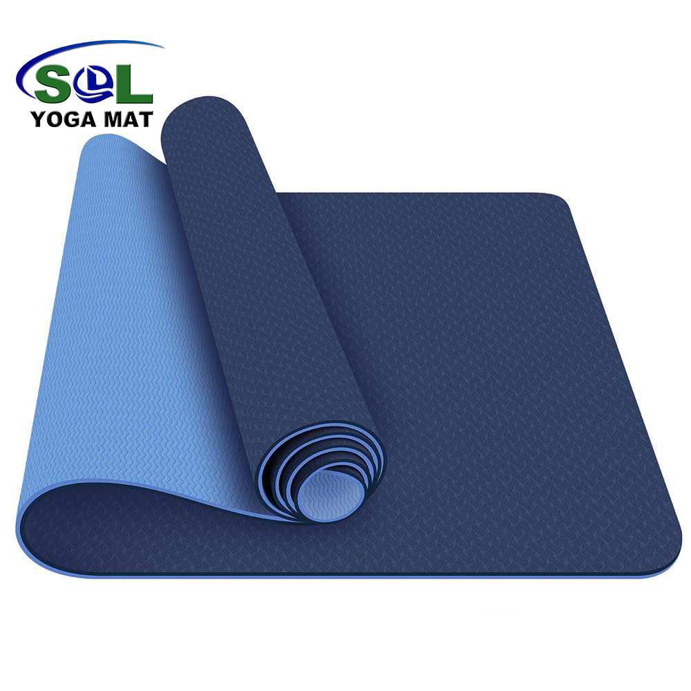 Wholesale Fitness Double Sided Custom Logo TPE Yoga Mat
