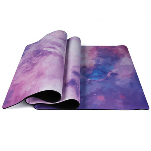 Outdoor Exercise Light Weight Natural Rubber Foldable Travel Microfiber Suede Yoga Mat 